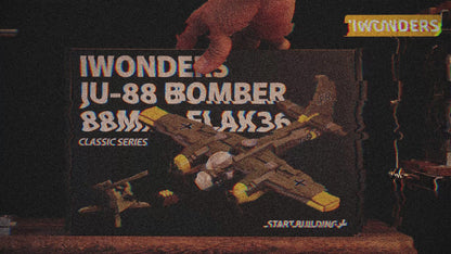 JU88 BOMBER & 88MM FLAK36 2in1 Building Block Set-IW002